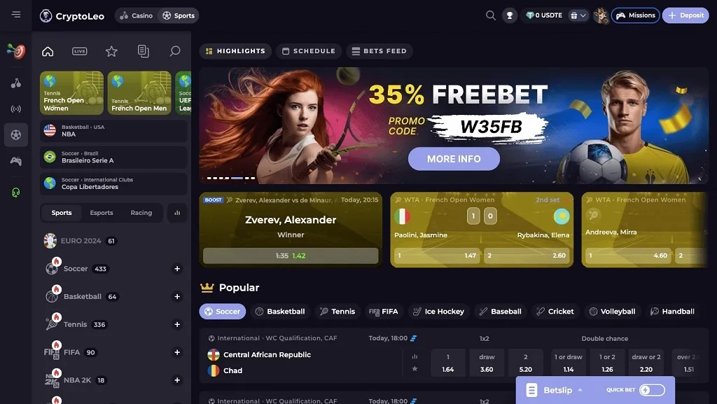 jogos de azar online criptoleo