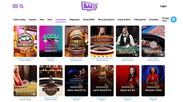 Interface rock casino